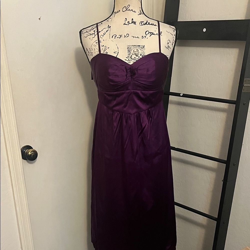 Y2K Arden B Silk Blend Purple Side Zip Dress Party Special Occasion Event 2000’s